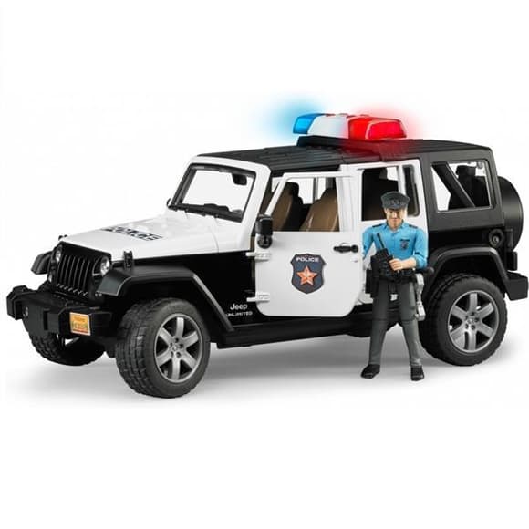 Автомодель Bruder Поліцейський автомобіль Jeep Wrangler Unlimited Rubicon з фігуркою, світло, звуки 1:16 (02526)