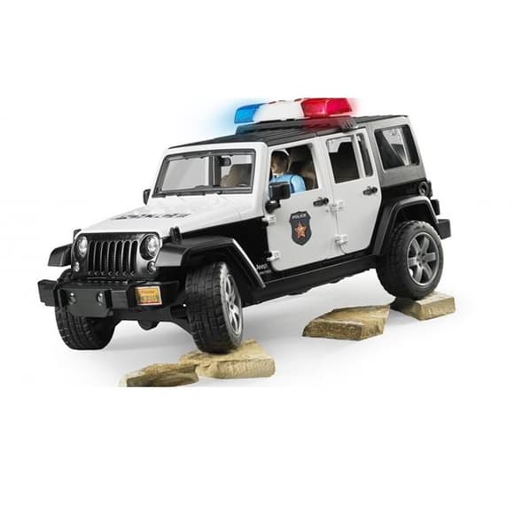 Автомодель Bruder Поліцейський автомобіль Jeep Wrangler Unlimited Rubicon з фігуркою, світло, звуки 1:16 (02526)