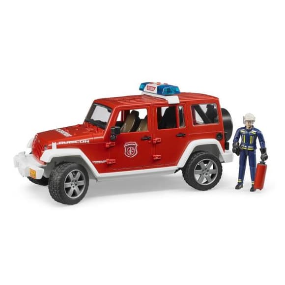 Модель Bruder Пожежний джип Wrangler Unlimited Rubicon із світовими та звуковими ефектами та фігуркою пожежника 1:16 (02528)