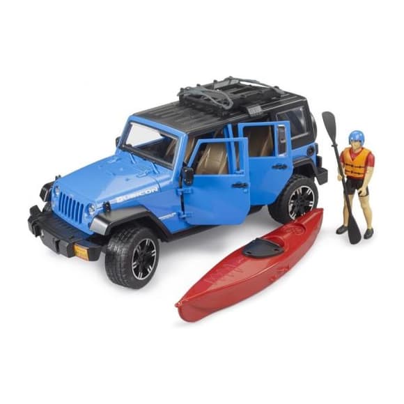 Автомодель Bruder Jeep Wrangler Rubicon Unlimited з каяком та фігуркою 1:16 (02529)