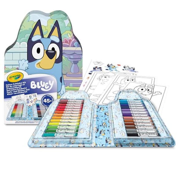 Переносний набір для малювання Crayola Bluey з фломастерами та розмальовками (04-0784)