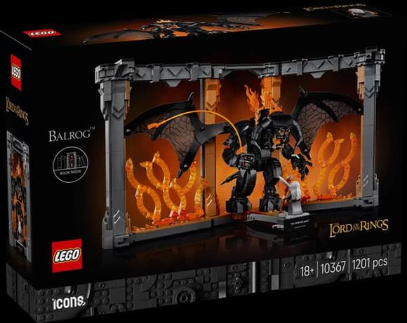 Конструктор LEGO Icons Володар перснів Балроґ Книжковий куточок 1201 деталь (10367)
