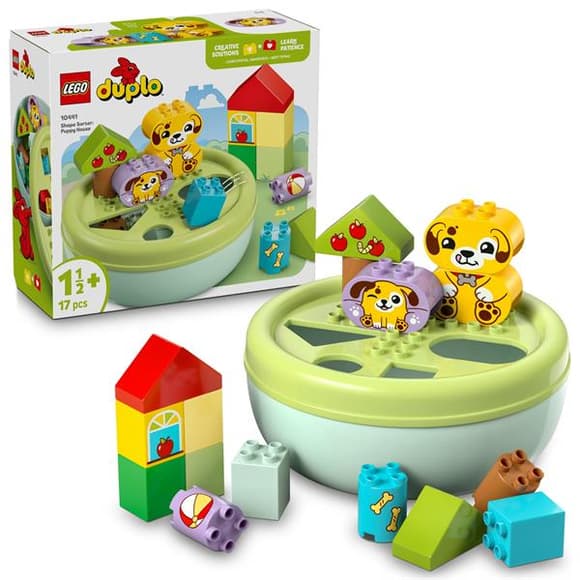 Конструктор LEGO DUPLO My First Сортувальник фігур будинок для цуценят 17 деталей (10441)