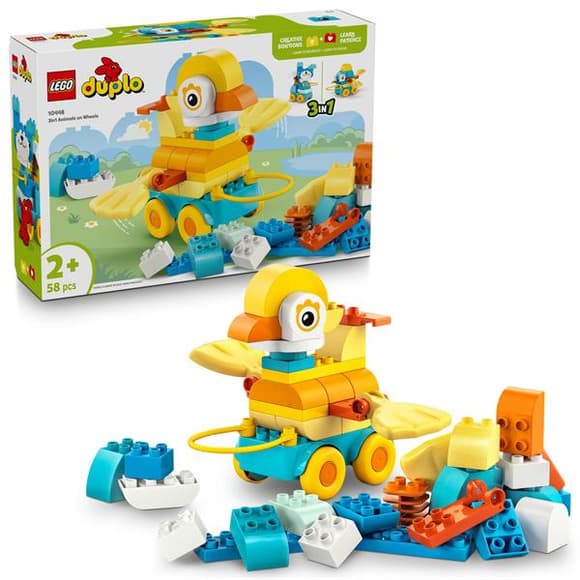Конструктор LEGO DUPLO Town Тварини на колесах 3 в 1, 58 деталей (10448)