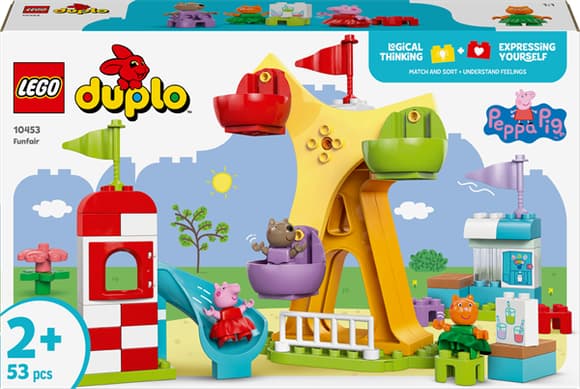Конструктор LEGO DUPLO Свинка Пеппа Ярмарок розваг 53 деталі (10453)