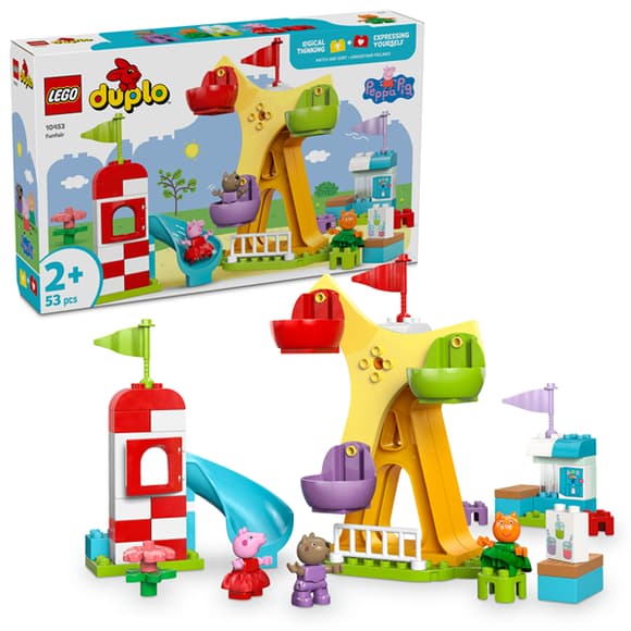 Конструктор LEGO DUPLO Свинка Пеппа Ярмарок розваг 53 деталі (10453)