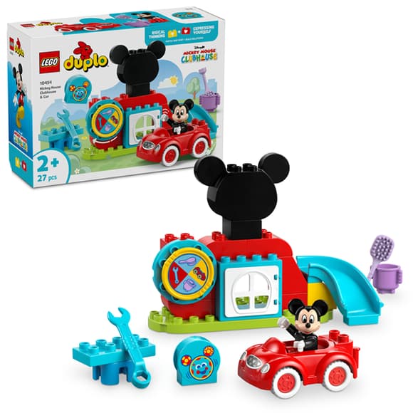 Конструктор LEGO DUPLO Disney Міккі Маус Клубний будинок і автомобіль 27 деталей (10454)