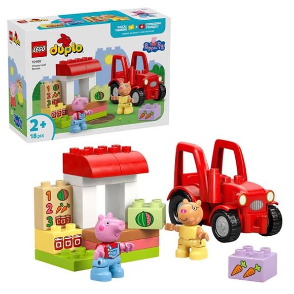 Конструктор LEGO® DUPLO® Пеппа Трактор і ринок  18 Деталей  (10468)