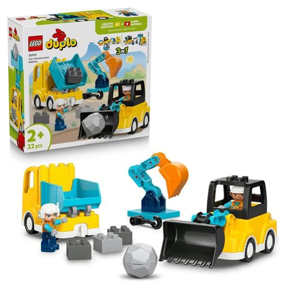 Конструктор LEGO DUPLO Town 3-в-1 Будівельна техніка 22 Деталі (10475)