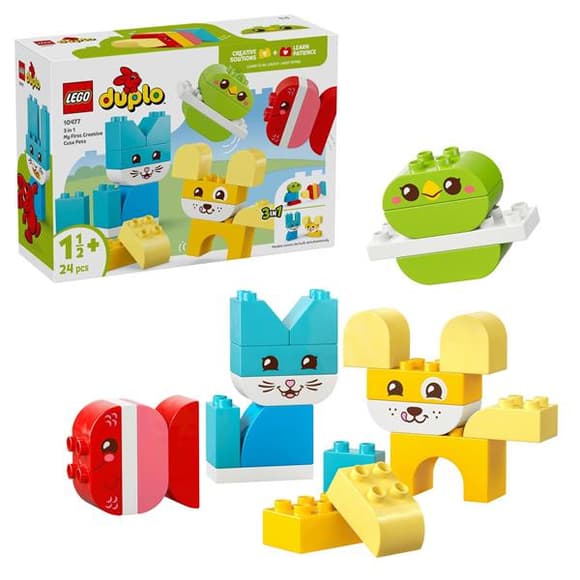 Конструктор LEGO DUPLO My First Очаровательные творческие домашние любимцы 3 в 1 24 Детали ( 10477 )