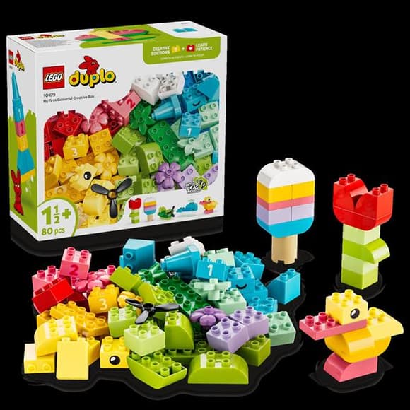 Конструктор LEGO® DUPLO® Classic Коробка кубиков для ярких творческих сборников Игрушка для концентрации, 80 деталей (10479)