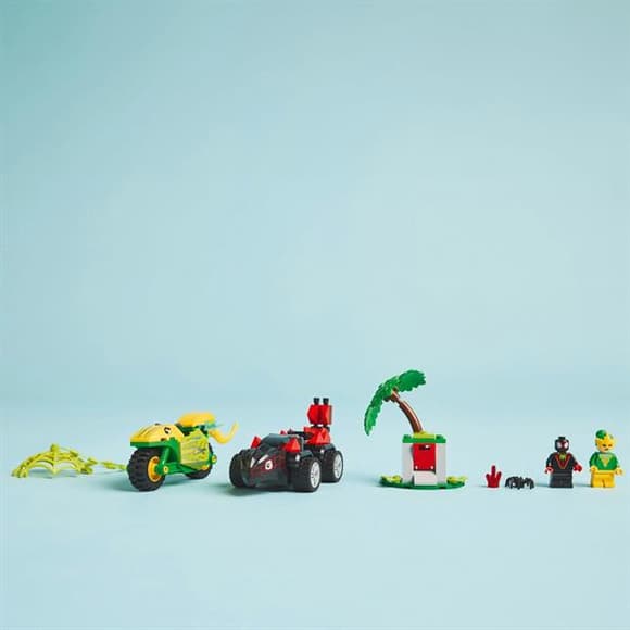 Конструктор LEGO Marvel Павук і його неймовірні друзі Перегони на електромобілях з динозаврами 124 деталі (11198)