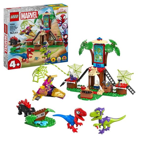 Конструктор LEGO Spiday Marvel Битва Павука та раптора Гоббі у штаб-будинку на дереві (11200)
