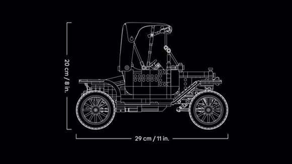 Конструктор LEGO® Icons Ford Model T, набір із моделлю автомобіля 1060 деталей (11376)
