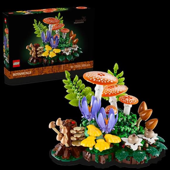 Конструктор LEGO® Botanicals Лісові гриби Набір для конструювання, 806 детал1 (11505)