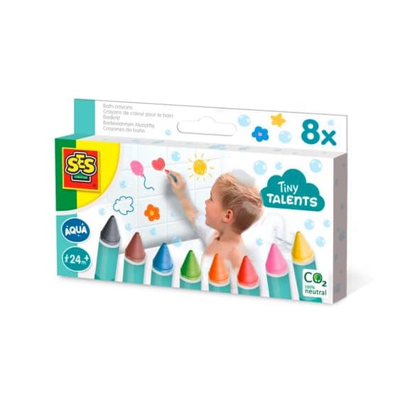 Набор карандашей для ванной SES Creative Tiny Talents Веселое купание 8 цветов (13050S)
