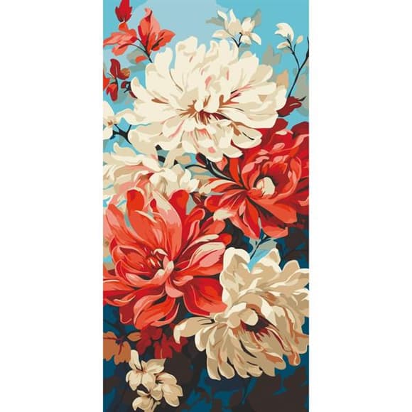 Картина за номерам и ArtCraft Жоржини 40х80 см (13070-AC)