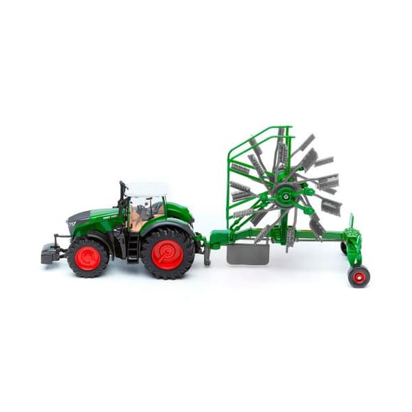 Модель Bburago Трактор Fendt 1050 Vario із роторними валковими граблями 1:32 (18-31665)