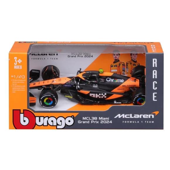 Автомодель - MCLAREN F1 MCL38 (2024) (1:43) (18-38214)
