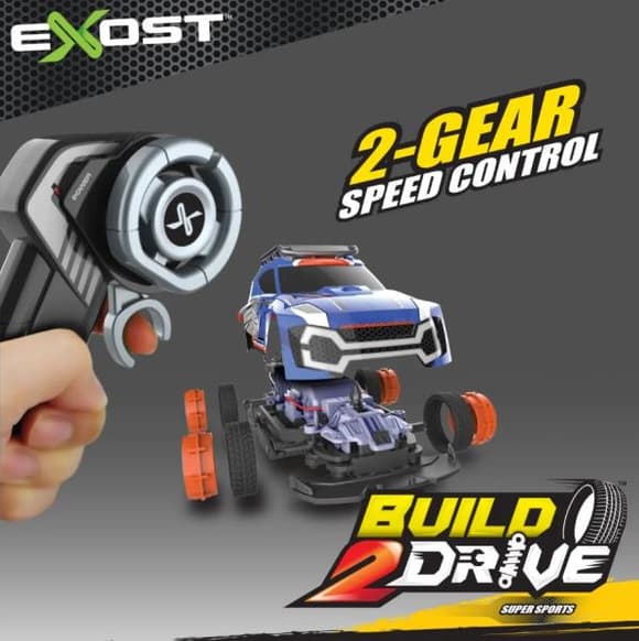 Машинка-конструктор Build 2 Drive Super Sports на радиоуправлении синий (20702)
