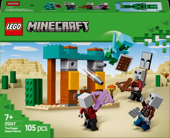 Конструктор LEGO Minecraft Пустельний патруль розбійника 105 деталей (21267)