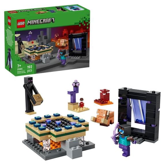 Конструктор LEGO Minecraft Подорож до Нижнього світу та Порталу до Краю 192 Деталі (21584)