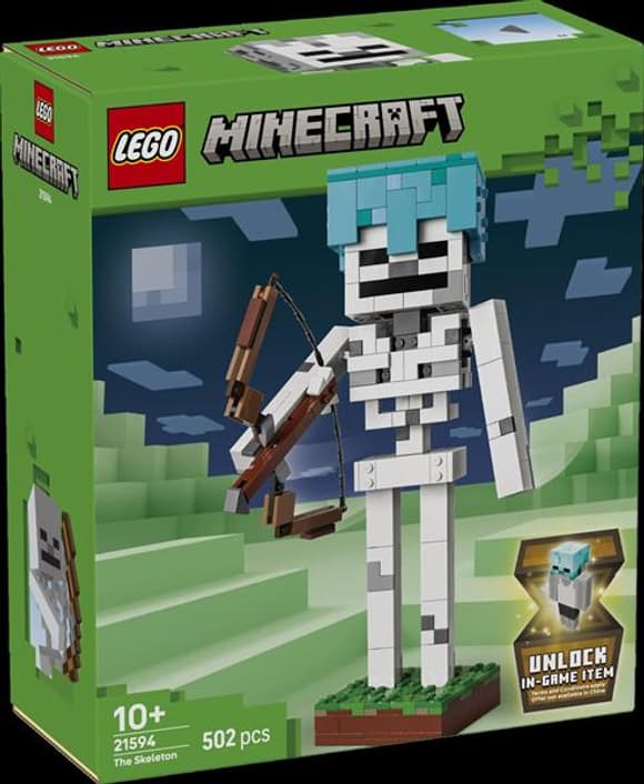 Конструктор LEGO® Minecraft® Скелет Геймерский декор, 502 детали (21594)
