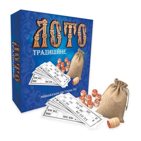 Лото Strateg традиционное с деревянными бочонками на укр. языке (30315)