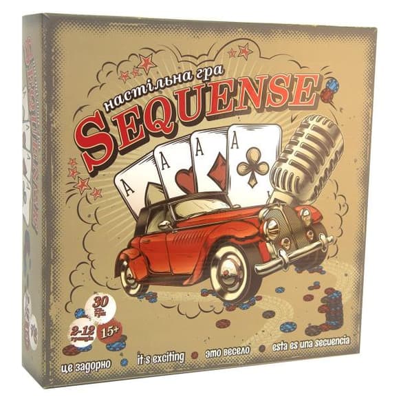 Настольная игра Strateg Sequense Сиквенс карточная на укр. языке (30361)