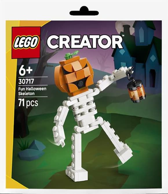 Конструктор LEGO® Веселий геловінський скелет, 71 деталь (30717)