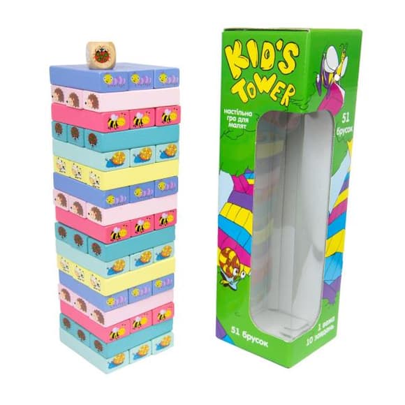 Настільна гра Strateg Kid's Tower Дженга укр. мовою (30863)