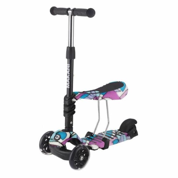 Триколісний самокат Kikka Boo Makani 3 в 1 Ride  Skate із сидінням Пікассо (31006010091)