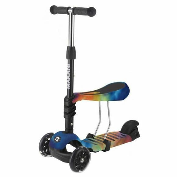 Триколісний самокат Kikka Boo Makani 3 в 1 Ride  Skate із сидінням Райдуга (31006010092)