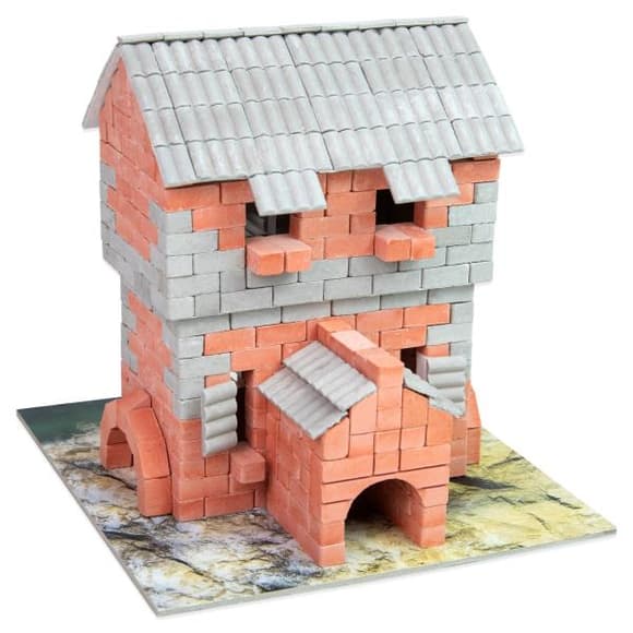 3D пазл Strateg Blocky из мини-кирпичиков Дом на скале (31017)