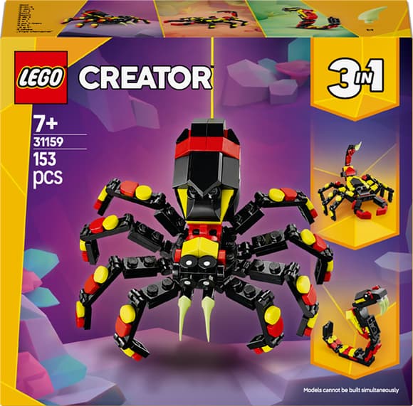 Конструктор LEGO Creator Дикі тварини: дивовижний павук 153 деталі (31159)