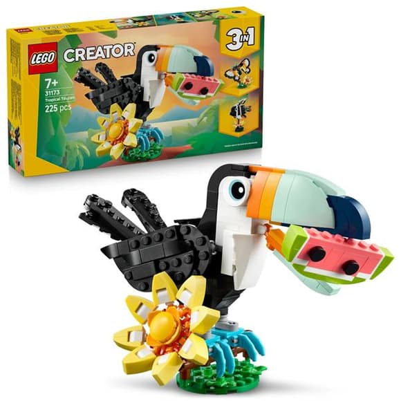 Конструктор LEGO Creator Дикі тварини Тропічний тукан 225 деталей (31173)