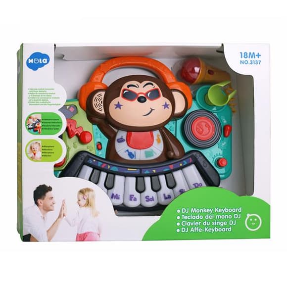 Музична іграшка Hola Toys Піаніно-мавпочка з мікрофоном (3137)