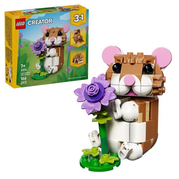 Конструктор LEGO Creator Чарівний хом'як з квіткою 166 Деталей (31376)