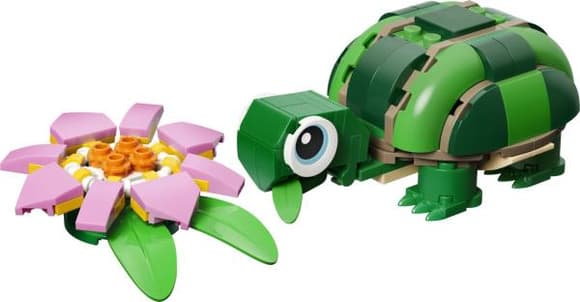 Конструктор LEGO Creator Черепаха з квіткою водяної лілії 124 Деталі ( 31377 )