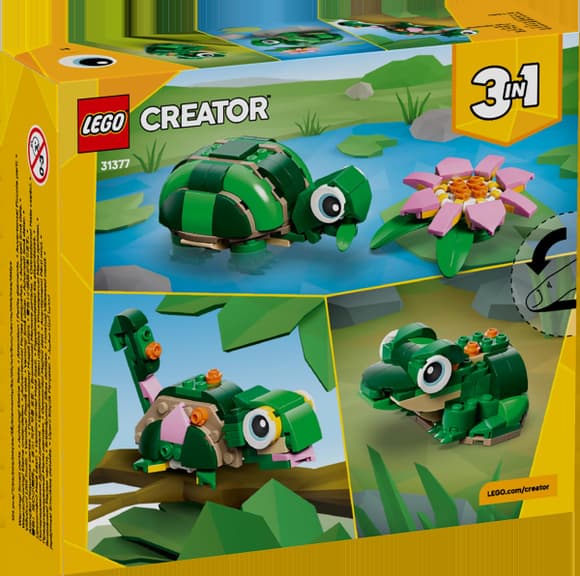 Конструктор LEGO Creator Черепаха з квіткою водяної лілії 124 Деталі ( 31377 )