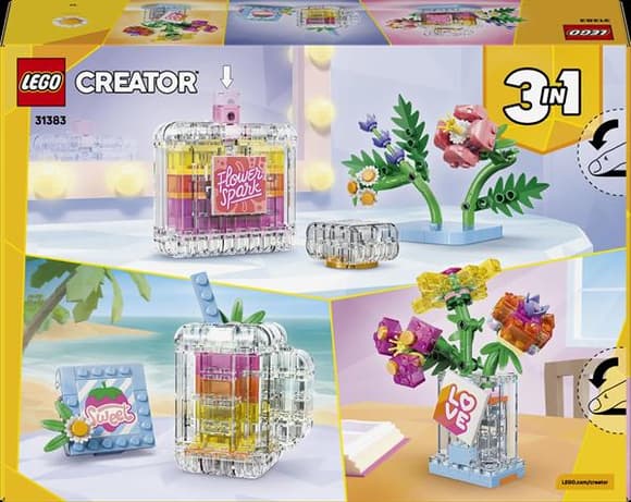 Конструктор LEGO® Creator 3 в 1 Флакон для парфумів із квітковим декором, 286 деталей (31383)