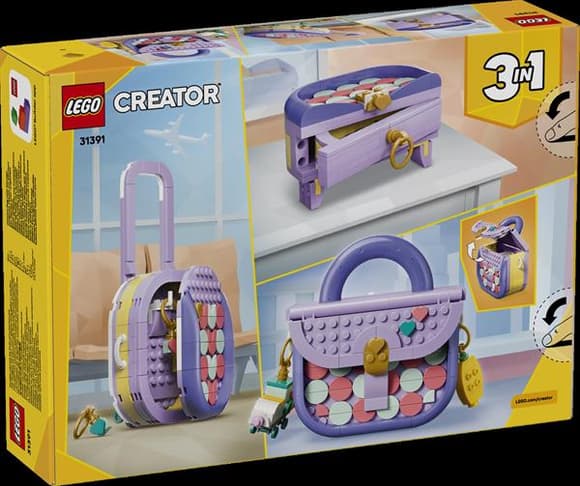 Конструктор LEGO® Creator 3 в 1 Стильна мистецька сумка з місцем для зберігання, 272 деталі (31391)