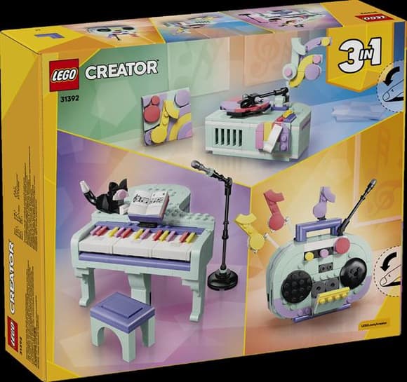 Конструктор LEGO® Creator 3 в 1 Музичний декор «Фортепіано з котом», 485 деталей (31392)
