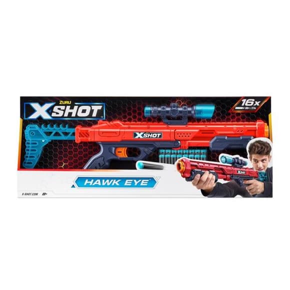 Швидкоcтрільний бластер X-Shot Red Excel Hawk Eye 16 патронів (36435R)