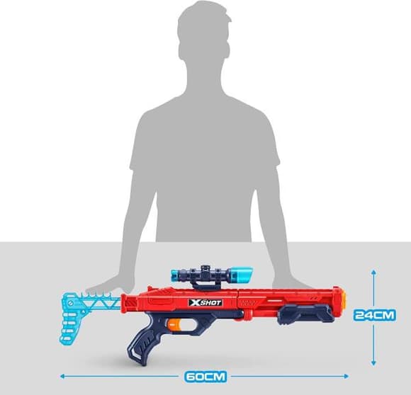 Швидкоcтрільний бластер X-Shot Red Excel Hawk Eye 16 патронів (36435R)