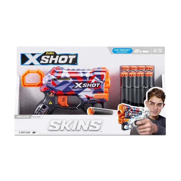 Швидкострільний бластер X-Shot Skins Menace Malice 8 патронів (36515M)