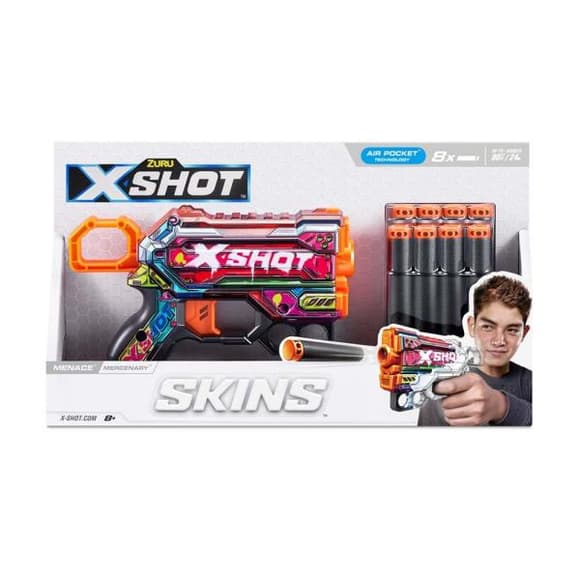 Швидкострільний бластер X-Shot Skins Menace Mercenary 8 патронів (36515P)