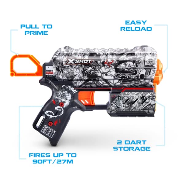 Швидкострільний бластер X-Shot Skins Flux Illustrate 8 патронів (36516D)