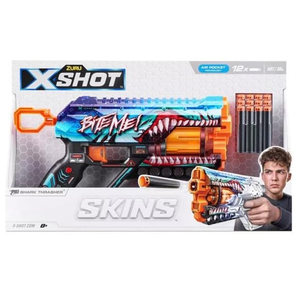 Швидкострільний бластер X-Shot Skins Griefer Shark Thrasher 12 патронів (36561В)