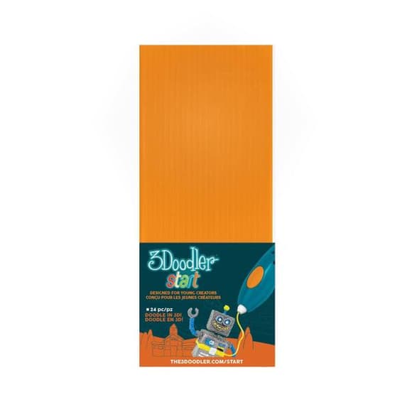 Набір стрижнів для 3D-ручки 3Doodler Start оранжевий 24 шт. (3DS-ECO06-ORANGE-24)